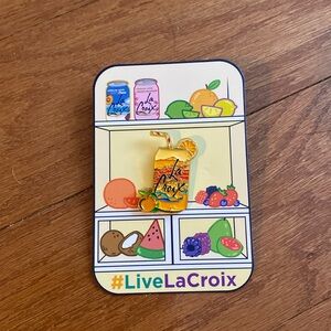 La Croix metal pin